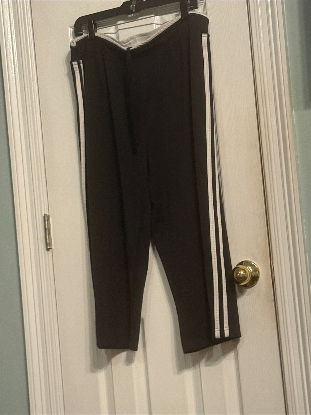 Classic Black Joggers with White Side Stripes